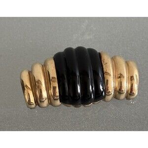 14k Gold and Onyx Clip Slider Pendant